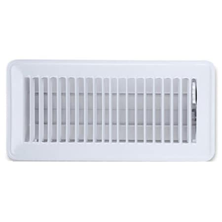 Swivel 413W4X10 White Floor Register 4 x 10 in SW135497